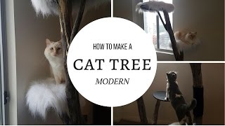 The cat tree was designed and constructed for a friend and her two cats. The tree was cut down by the local council because of a 