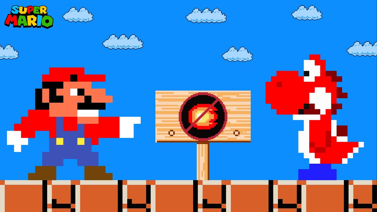Mariocraft: Mario and Yoshi but Fire Forbiden here!
