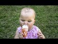 Funnest Baby Eating Ice cream  In The First Time