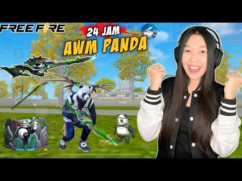 PAKE AWM BAMBU PANDA !! AWM PALING NGERI RATE OF FIRE 2 AUTO BOOYAH - FREE FIRE INDONEISA