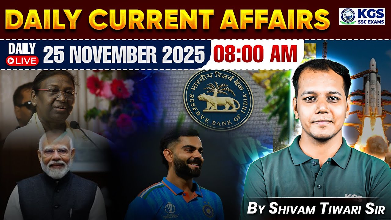 25 November | Daily Current Affairs Live | Current Affairs for SSC ...