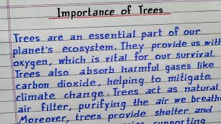 Importance Of Trees Article Article Writing Seba Cbse Class 9 Ncert