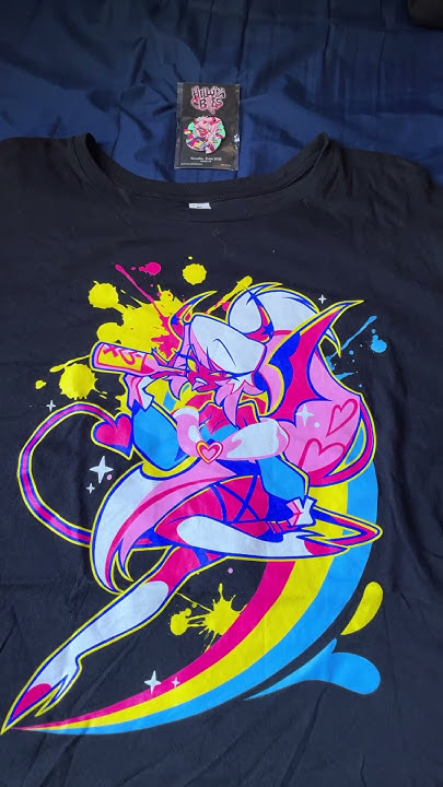 HelluvaBoss verosika mayday pride month pin and shirt - YouTube