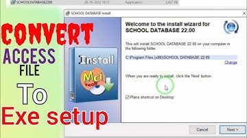 how to convert access database(ACCDB) file to EXE setup for installation