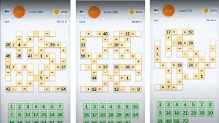 Math Crossword Number puzzle - Expert - Level 168 - Level 169 - Level 170