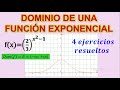Dominio de una función exponencial – Dominio de una función exponencial de base e - 4 ejercicios