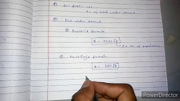 Water demand and some general term