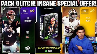 PACK GLITCH! THIS SPECIAL OFFER IS NUTS! WEEKLY WILDCARDS 99 BURROW, NICK BOSA, AND MORE! by Zirksee 8,954 views 4 days ago 10 minutes, 23 seconds