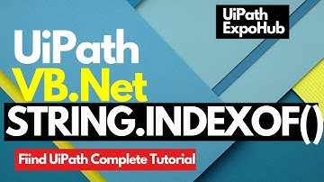 UiPath VB.Net String IndexOf Example