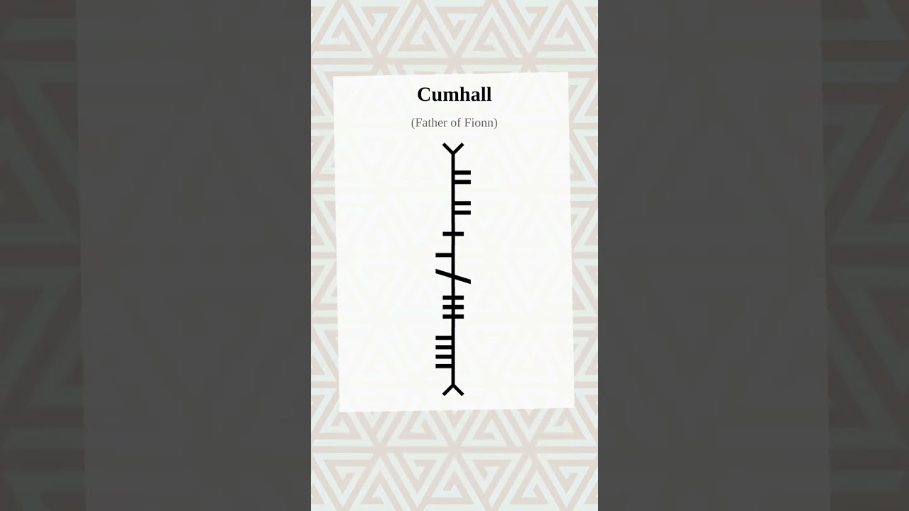 Ogham Word Of the Day Cumhall-father of Fionn