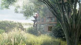 Watermill Splashing and Light Breeze Sounds for Sleep, Study and Relaxation by White Noise 349 views 1 year ago 1 hour