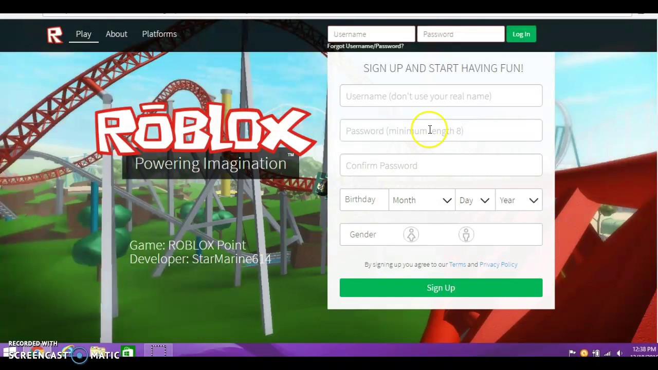 How To Set Up Your Roblox Account Youtube - roblox sign up account