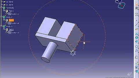 96 Adding Part Bodies || CATIA V5 Tutorial