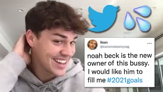 Noah Beck Reads Thirst Tweets