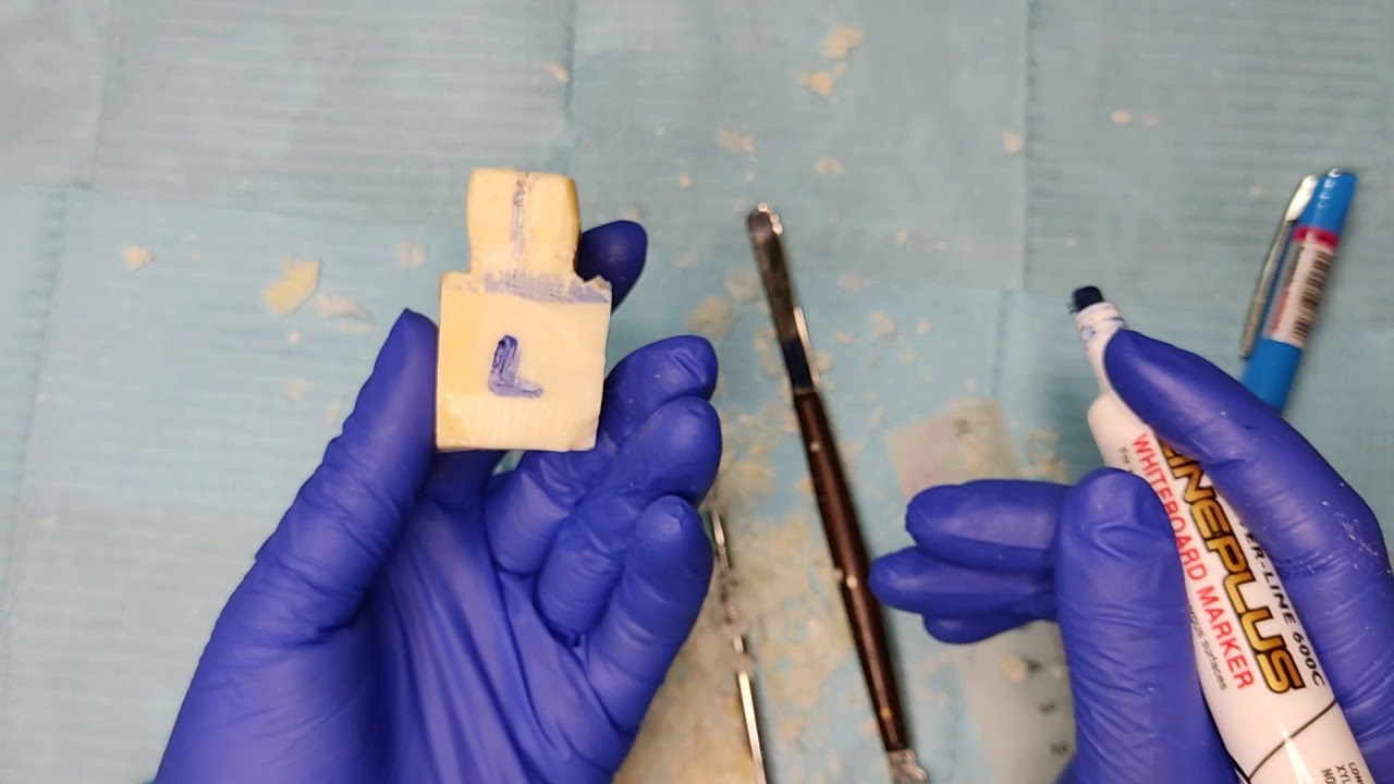 maxillary cental incisor carving بالعربي | نحت القاطع العلوي على الصابون