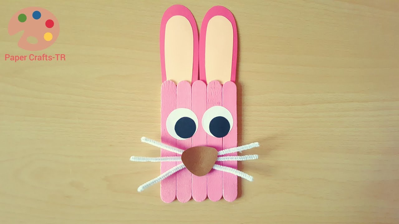 Rabbit Craft with Popsicle Sticks YouTube