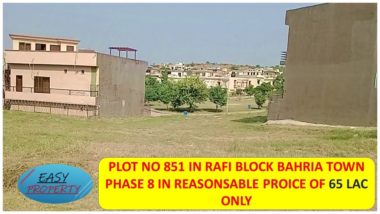 Plot no 841 in Rafi Block || Bahria Town || Amazing Price || Demand 65 ...