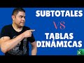 Subtotales y Tablas dinámicas en Excel - Duelo de titanes