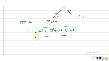 A vector `vecA` makes an angle of `20^ and vecB` makes an angle of `vec110^` with the X-axis. Th...
