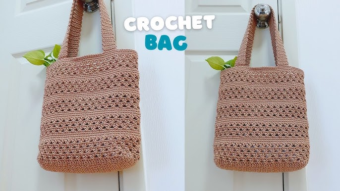 Simple Crochet Gingham Tote Bag