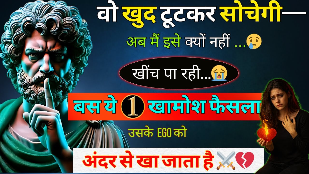 अब पीछा खत्म… जब तू चुप हुआ वहीं से वो टूटने लगी ⚔️💔 | Stoic Psychology | dark psychology | stoicism