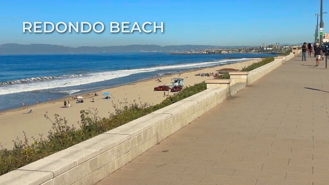 30 Minute Redondo Beach Treadmill Walk | California 4K Immersive Scenery