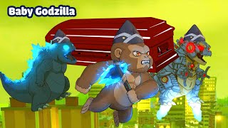 Baby Godzilla, Kong vs  Mecha Godzilla || Coffin Dance Song Meme Cover