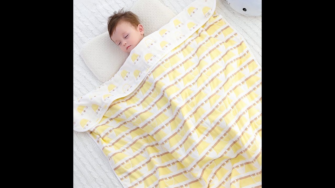 HOW TO SWADDLE Using Muslin Blanket, 100 Cotton Swaddle Blanket