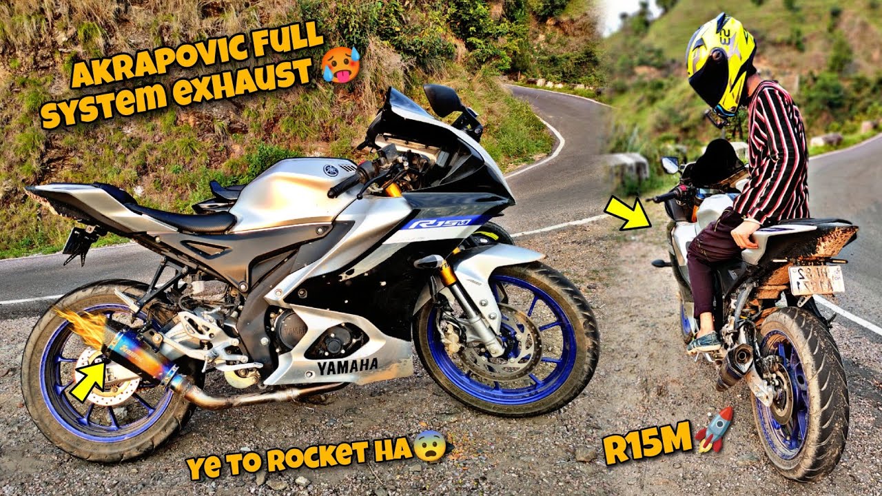 AKRAPOVIC FULL SYSTEM EXHAUST IN R15M🥵 || YE TO ROCKET HA😨 ...