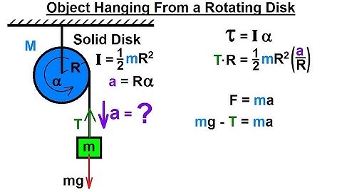 Physics 13.1  Moment of Inertia Application (5 of 11) Object Hanging From a Rotating Disk