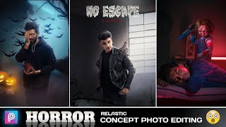 Picsart Horror Concept Photo Editing Tutorial || Horror Photo Editing || Picsart Photo Editing 2023