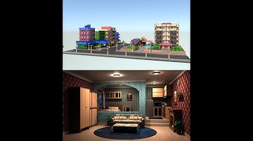 Autodesk Maya Exterior and Interior project 3d animation.