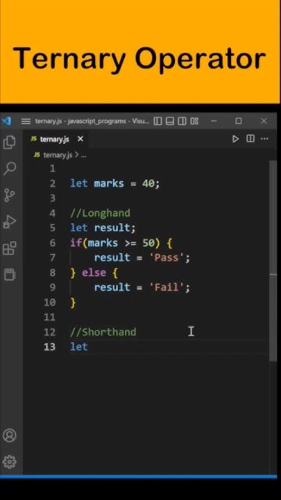 Are you using a ternary operator?? #shorts #javascript #coding # ...