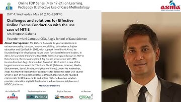 Day 4 Webinar Recording - 5 Days Online Faculty Development Program (FDP) Series