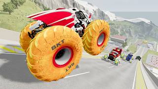 Epic High Speed monster Car jumps stunts  &  crashes #109 | BeamNG Drive screenshot 1