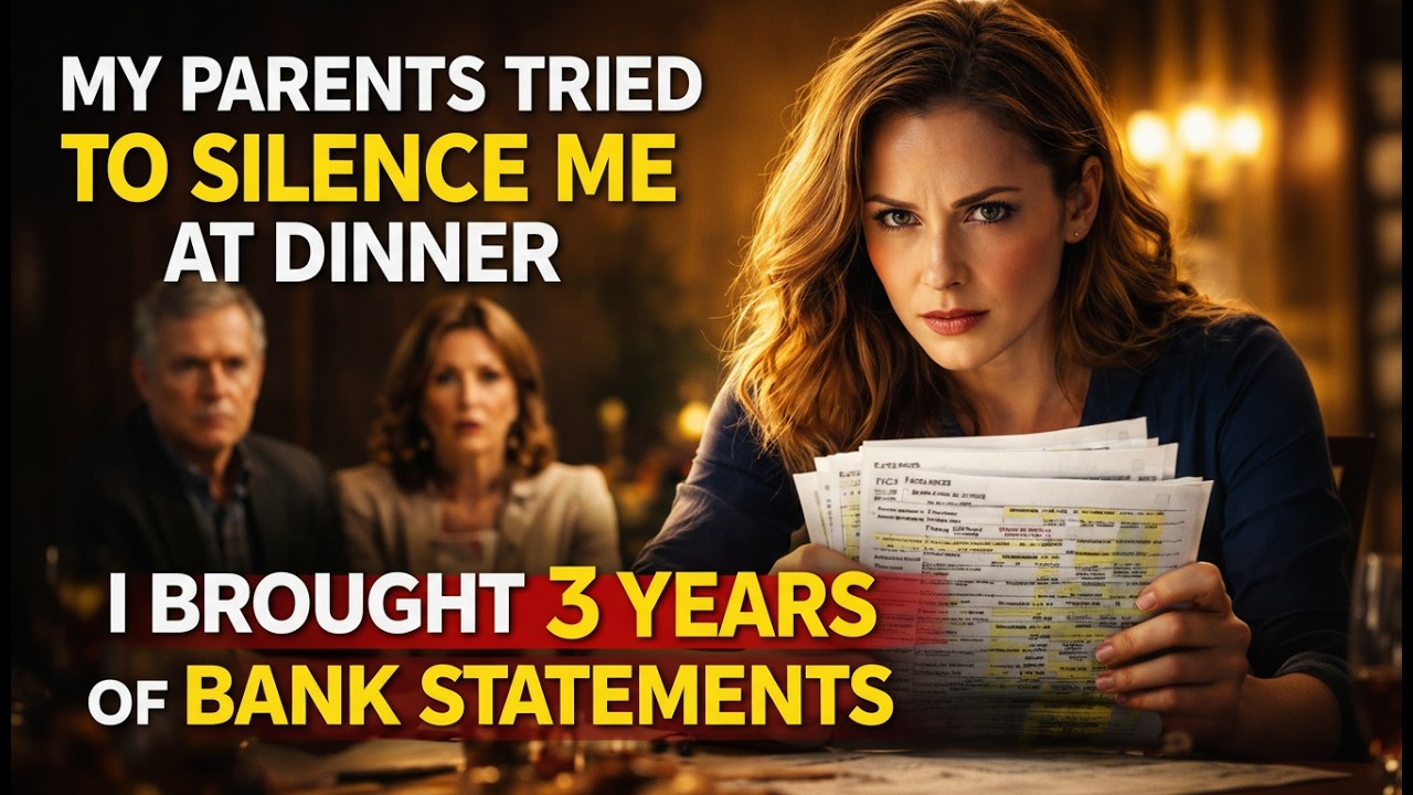 My Parents Tried To Silence Me At Dinner — I Brought 3 Years Of Bank Statements