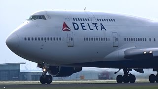 Stored Delta Air Lines - Boeing 747-400 - Takeoff At Ams N664Us