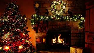 Relaxing Christmas Fireplace Ambience With Quiet Piano Carols