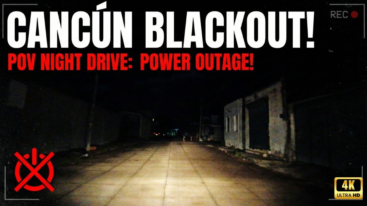 This is Terrifying. Cancún Total Blackout Night Drive POV