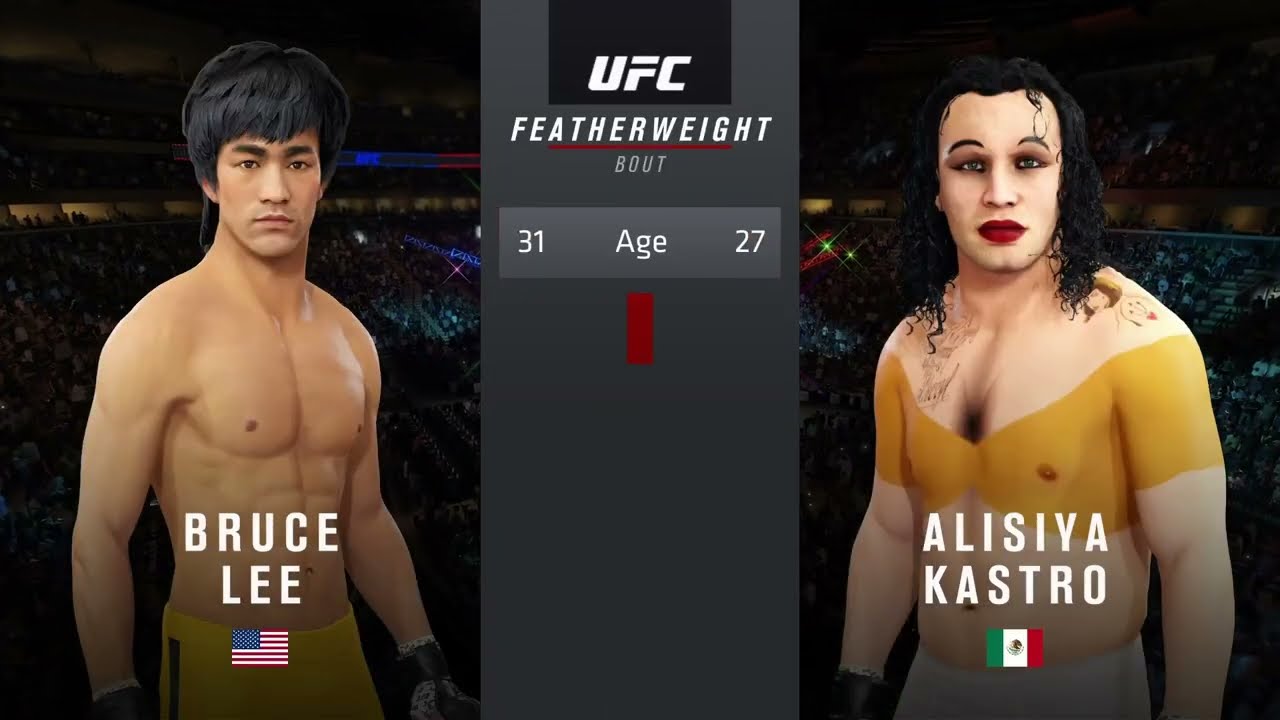 UFC 4 | Bruce Lee vs. Alisiya Kastro (PLUS-SIZE) (EA Sports UFC 4)