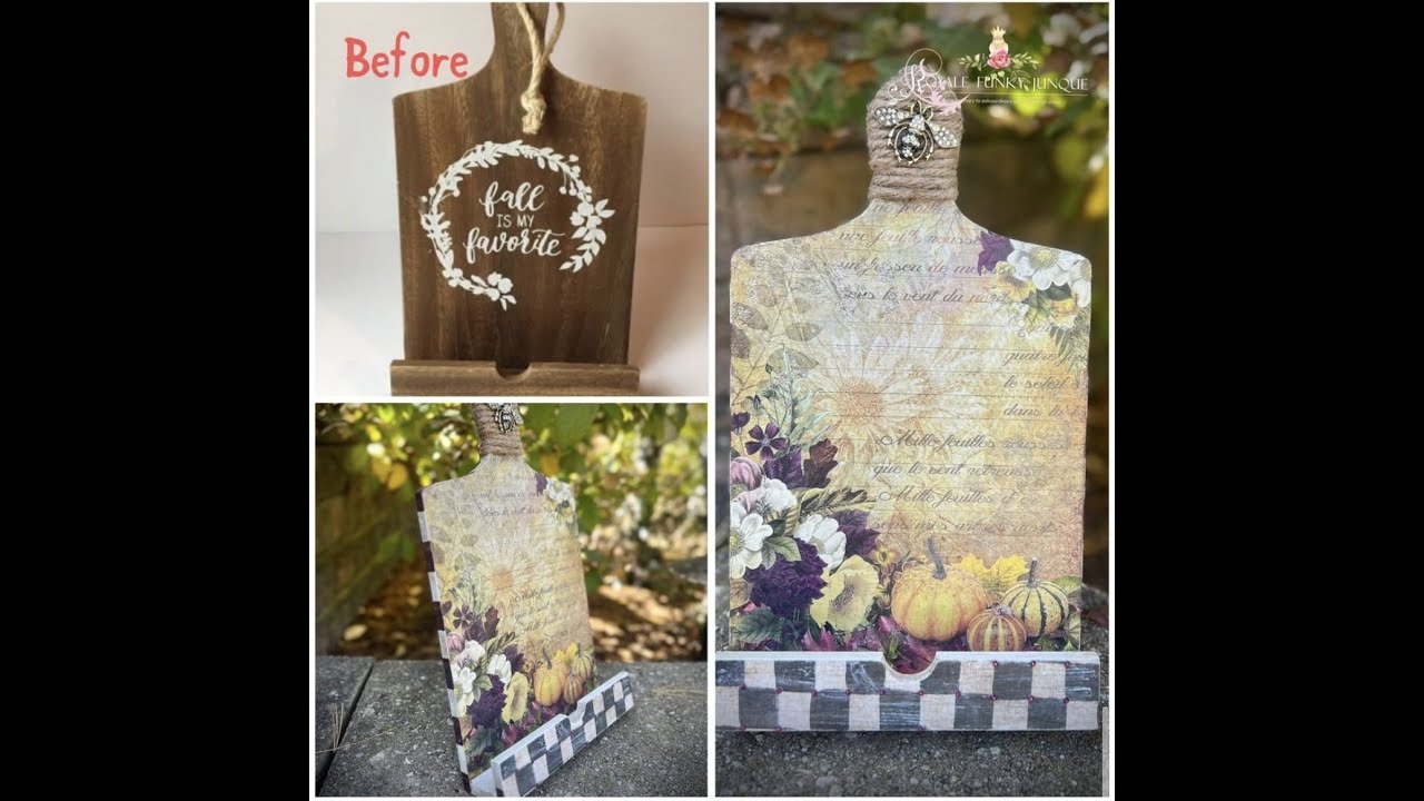 fall cookbook holder diy - YouTube