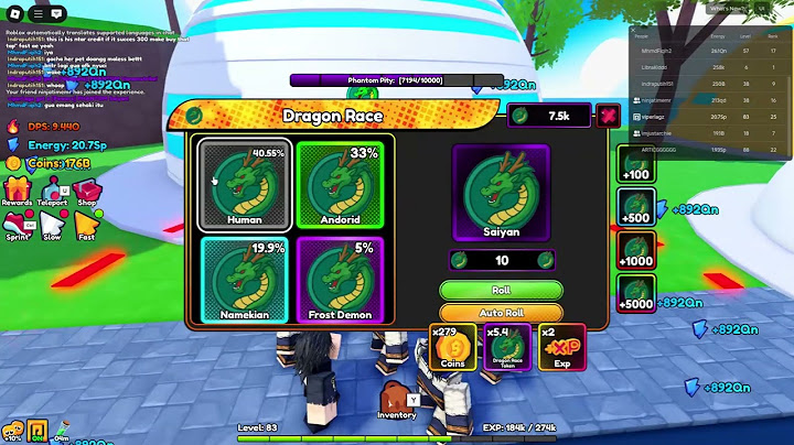 Getting Phantom Dragon race in Anime Eternal