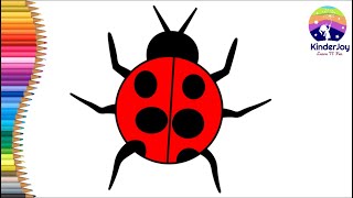 How to draw a ladybug for kids🐞| Easy drawing |Step by step#ladybugdrawing#ladybugdraw#kinderjoyart