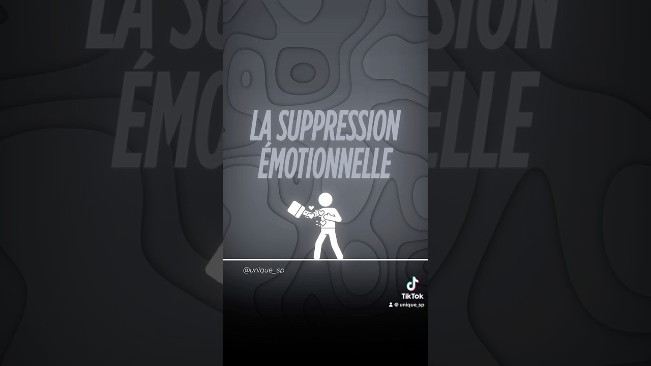 Suppression &eacute;motionnelle : #psychologie #santementale #emotionalsuppression