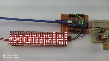 Test scrolling with Arduino and MAX7219 LED dot matrix display