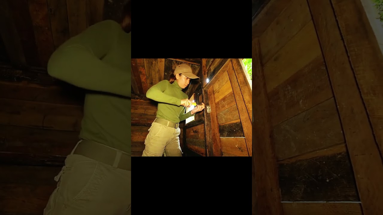 Building a Jungle House Around a Tree Survival Shelter in the Wild 