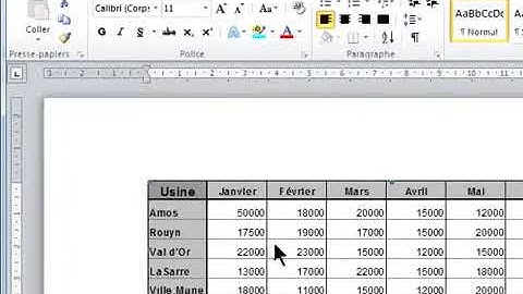 Copier un tableau Excel dans Word avec ET sans liaison de données