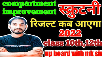 compartment result 2022,scrutiny result 2022,improvement result 2022 kab aayega,class 10th,12th