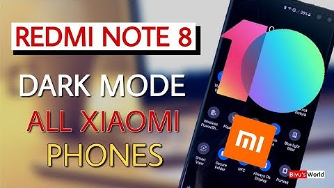 Redmi note 8 dark mode | Dark mode redmi note 8 | Bivu
