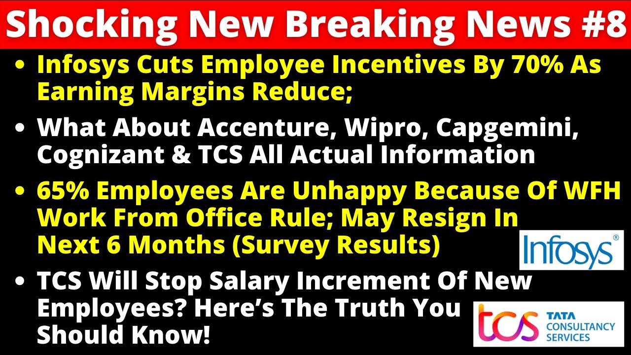 Infosys Cuts Employee Incentives By 70% | TCS Stop Salary Increment ...